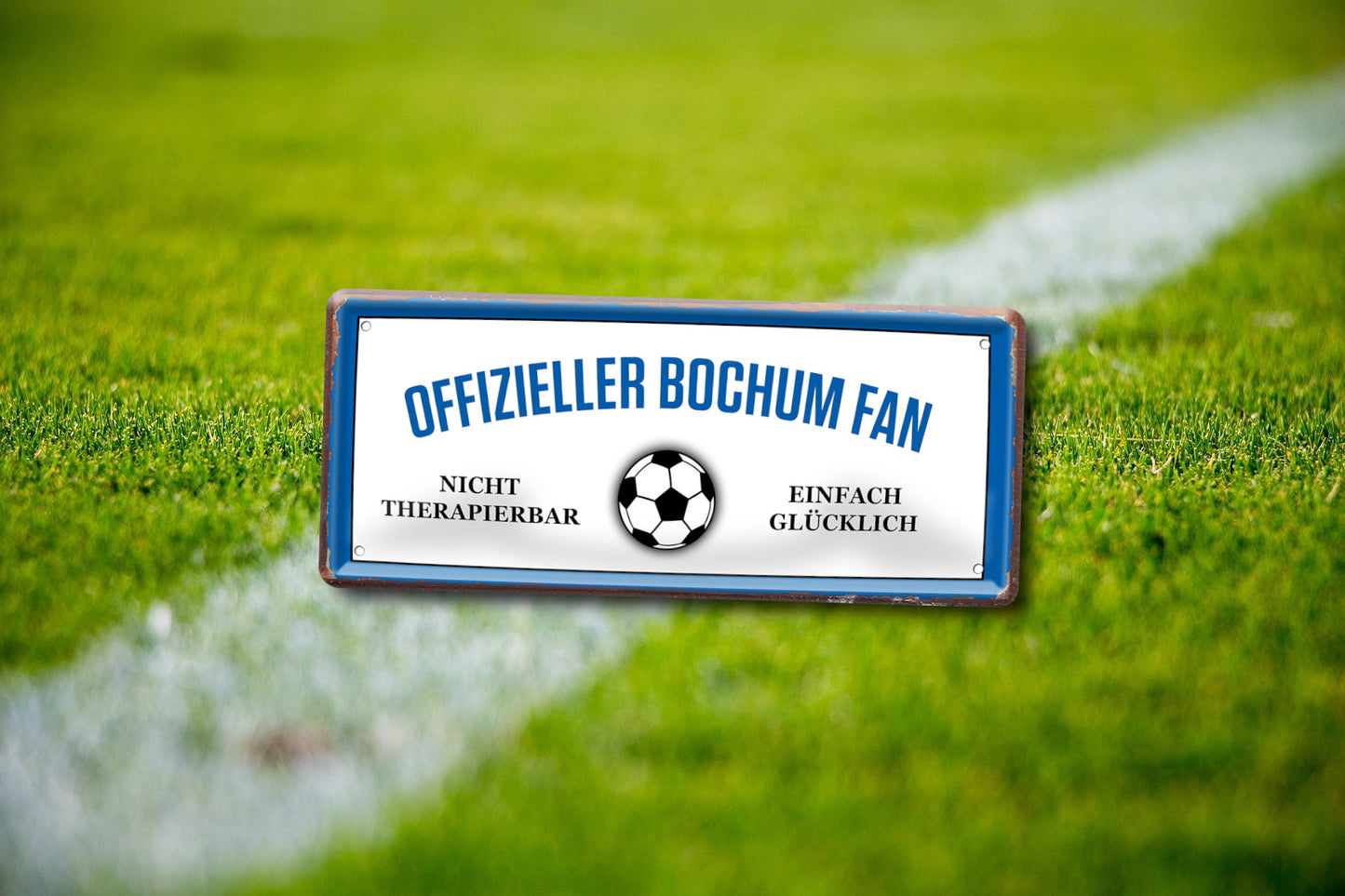 Blechschild ''Offizieller Bochum Fan'' 28x12cm