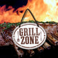 Blechschild ''Grill Zone'' 18x14cm