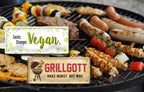 Blechschild ''Grillgott. Make Wurst, not War'' 28x12cm