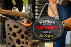 Blechschild ''Studieren kann jeder Handwerker'' 18x14cm