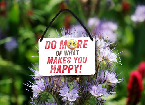 Blechschild ''Do more of what makes you happy'' 18x12cm