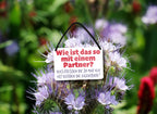 Blechschild ''Wie ist das so mit einem Partner'' 18x12cm