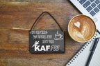 Tin sign ''The only true fairy is the COFFEE'' 18x12cm