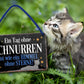 Tin sign "A day without purring is like a sky without stars" 18x12cm