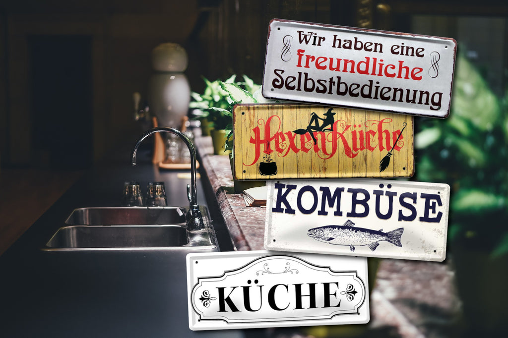 Blechschild ''Hexenküche'' 28x12cm
