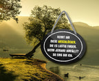 Blechschild ''Arschlöcher die es lustig finden wenn hinfällt. ICH'' 18x14cm