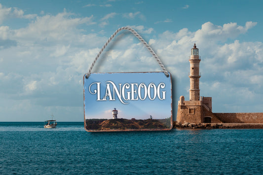 Blechschild ''Langeoog'' 18x12cm