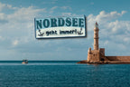 Blechschild ''Nordsee geht immer!'' 28x12cm