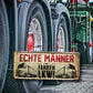 Blechschild ''Echte Männer fahren LKW'' 28x12cm