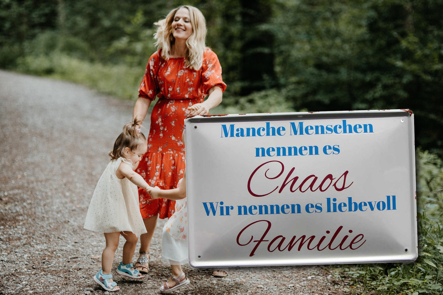 Blechschild ''Manche Menschen nennen es Chaos, Familie'' 20x30cm