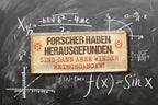 Tin sign "Researchers have found out" 28x12cm