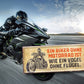 Blechschild ''Ein Biker ohne Motorrad wie Vogel ohne Flügel'' 28x12cm