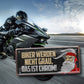 Blechschild ''Biker werden nicht Grau das ist Chrom'' 28x12cm