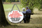 Blechschild ''In zweiten Lebenshälfte erwachsen werden lohnt nicht'' 18x14cm