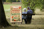 Blechschild ''Hier wohnen die besten Großeltern der Welt'' 20x30cm