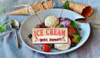 Blechschild ''Ice Cream geht immer!'' 28x12cm