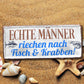 Blechschild ''Echte Männer riechen nach Fisch &Krabben'' 28x12cm