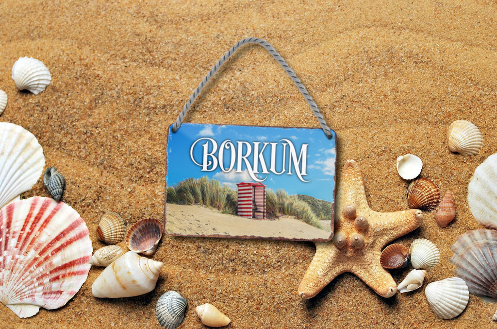 Blechschild ''Borkum'' 18x12cm
