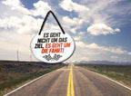 Blechschild ''Es geht nicht um das Ziel, es geht um die Fahrt'' 18x14cm
