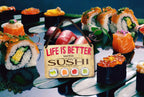 Blechschild ''Life is better Sushi'' 18x12cm
