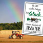 Blechschild ''Es gibt viele Wege zum Glück Traktor'' 20x30cm