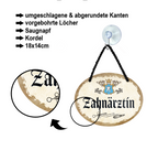 Blechschild ''Zahnärztin'' 18x14cm