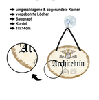 Blechschild ''Architektin'' 18x14cm