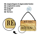 Blechschild ''Mir egal hauptsache Reiten'' 18x12cm