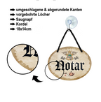 Blechschild ''Notar'' 18x14cm