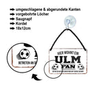 Blechschild ''Ulm Fan'' 18x12cm