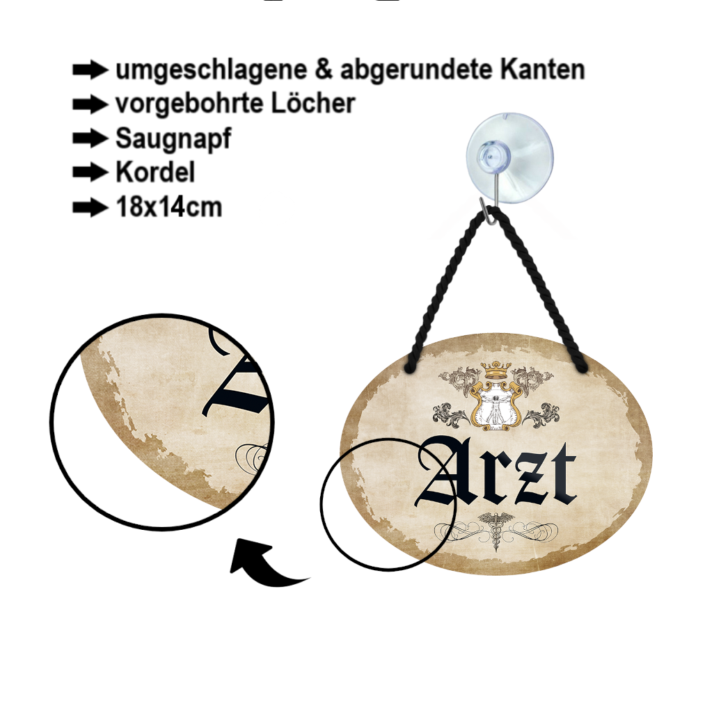 Blechschild ''Arzt'' 18x14cm