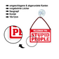 Blechschild ''Allergic to Stupid People'' 18x12cm