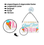Blechschild ''Good time for Ice Cream'' 18x12cm