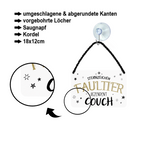 Blechschild ''Sternzeichen Faultier Ascedent Couch'' 18x12cm