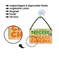 Blechschild ''Auf meinem Trecker bin ich der Chicken Checker'' 18x12cm