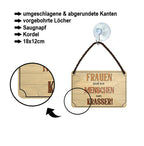 Blechschild ''Frauen sind wie Menschen, nur Krasser'' 18x12cm