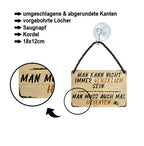 Blechschild ''Man kann nicht immer glücklich sein Heiraten'' 18x12cm