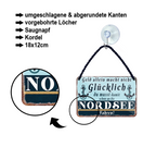 Blechschild ''Geld allein macht nicht glücklich Nordsee'' 18x12cm