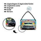 Blechschild ''Built for stories, not speed limits'' 18x12cm