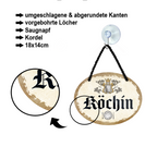 Blechschild ''Köchin'' 18x14cm