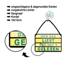 Blechschild ''Wer das liest der hat's gelesen'' 18x12cm