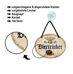 Blechschild ''Biertrinker'' 18x14cm