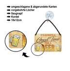 Blechschild ''Good time for Beer'' 18x12cm