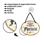 Blechschild ''Floristin'' 18x14cm