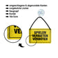 Blechschild ''Spielen verbieten verboten'' 18x12cm