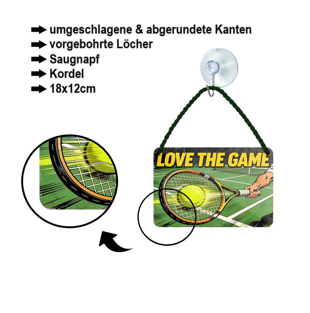 Blechschild ''Love the Game'' 18x12cm