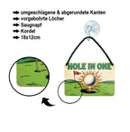 Blechschild ''Hole in One'' 18x12cm
