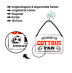 Blechschild ''Cottbus Fan'' 18x12cm