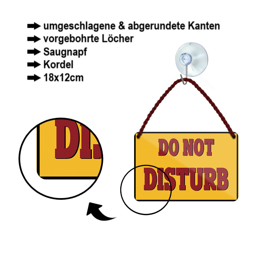 Blechschild ''DO NOT DISTRUB'' 18x12cm