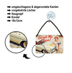 Blechschild ''Scrub Me Clean'' 18x12cm